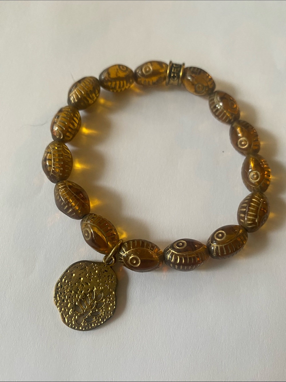 Chavez lampwork evil eye 🧿 Czech glass beads bracelet